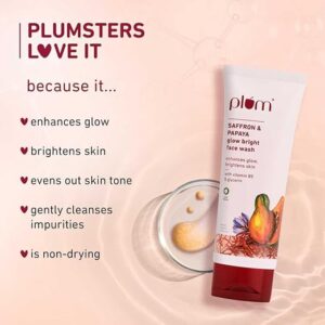 Plum Saffron & papaya glow bright face wash (100ml)