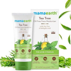 mamaearth Tea Tree  oil free face wash moisturizer for Acne & Pimples (80g)