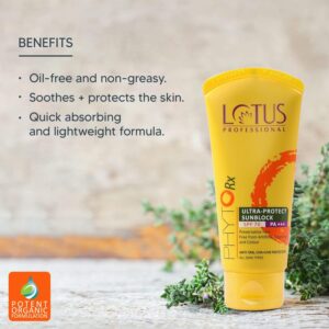 Lotus Herbals Professional Phyto Rx Ultra Protect Sunblock SPF 70 PA+++ 50g, multi