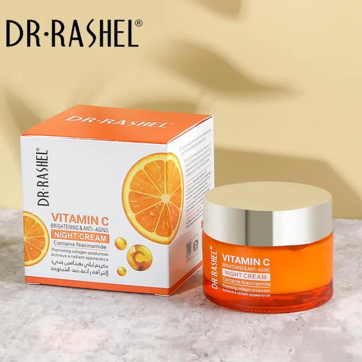 Dr. Rashel Vitamin C Brightening & Anti-Aging Night Cream, White - 50g