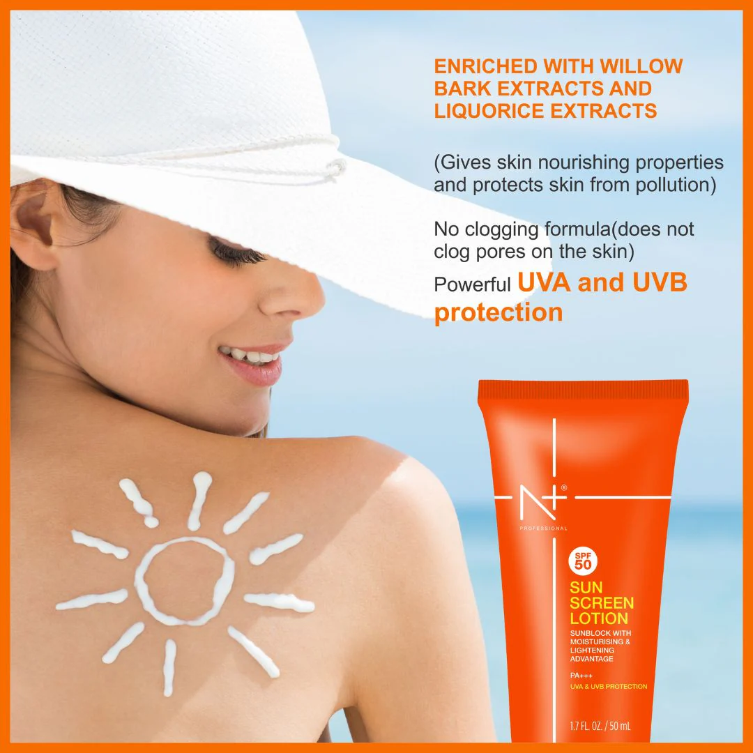 N+ Professional Sunscreen Lotion SPF50, 50ml - Image 3
