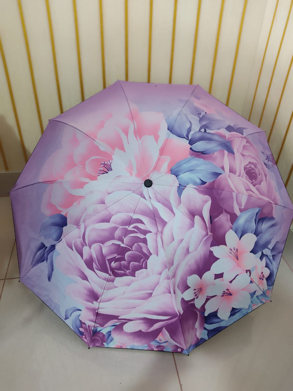 Flower print folding Umbrella