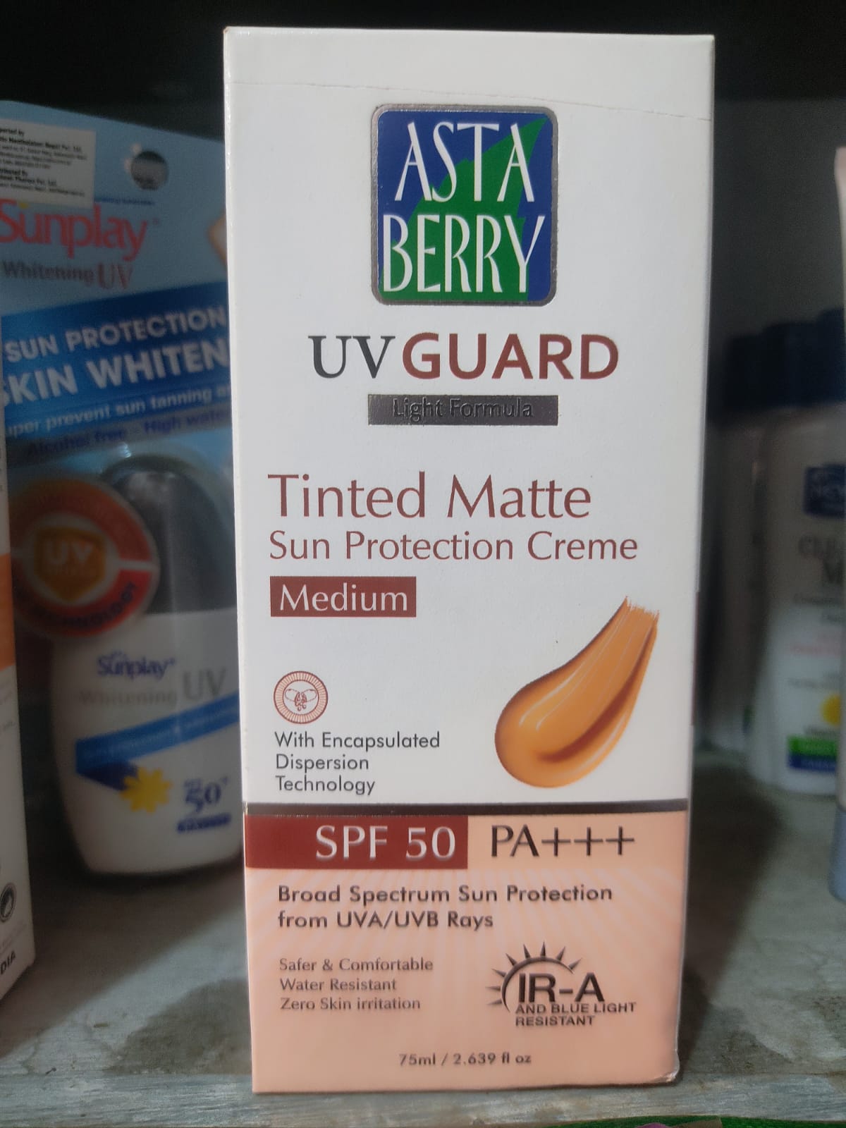 ASTA BERRY UV GUARD Tinted Matte Sun Protection Crème(Medium) SPF50PA+++, 75ml