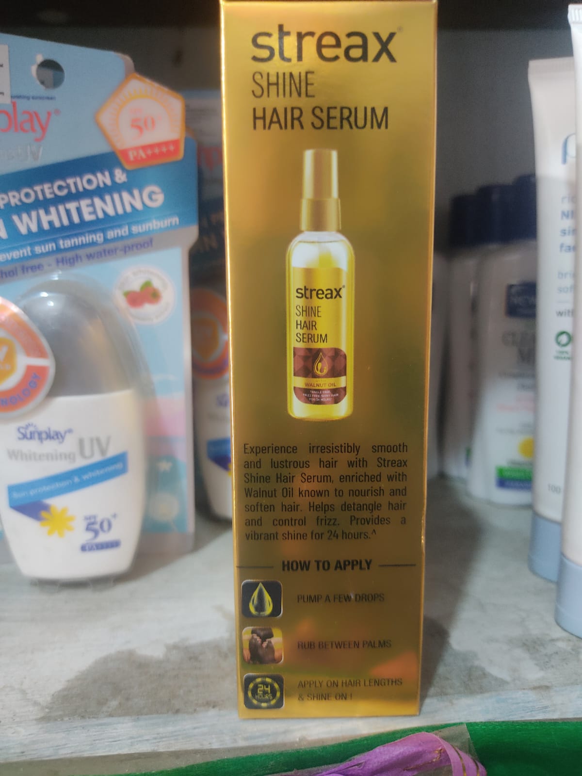Streax Shine Hair Serum+ free shampoo (hair serum 90ml, shampoo 100ml) combo - Image 3