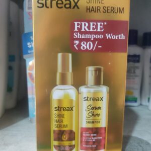 Streax Shine Hair Serum+ free shampoo (hair serum 90ml, shampoo 100ml) combo
