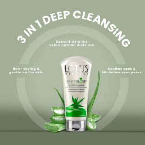 Lotus Herbals White Glow 3-In-1 Deep Cleansing Facial Foam-100g