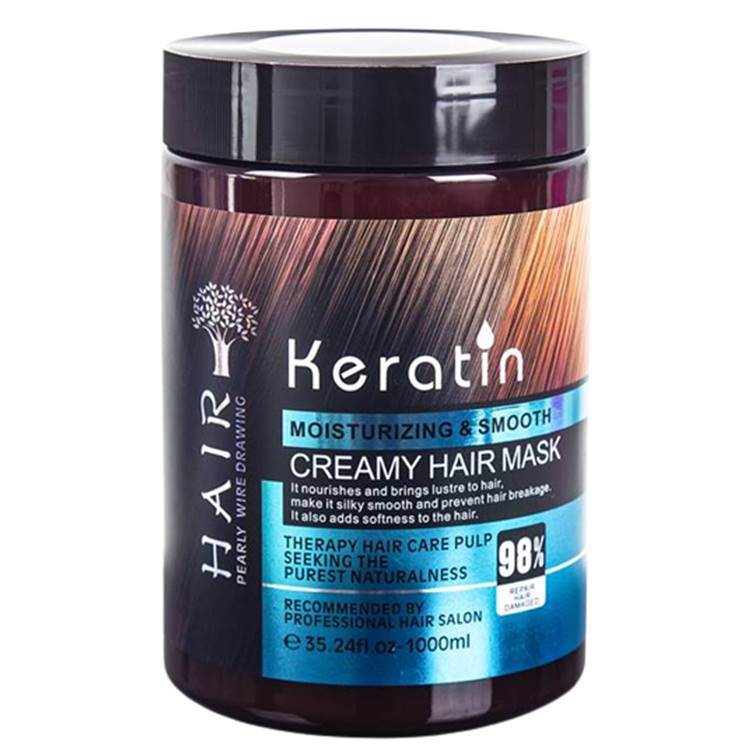Keratin Moisturizing & Smooth Creamy Hair Mask - (1000 ml)