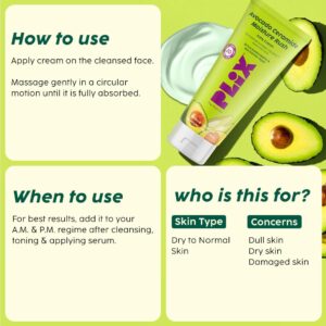 Avocado Ceramide Moisture Rush Fatty Cream for Barrier Repair & 100 HR Moisture (50g)