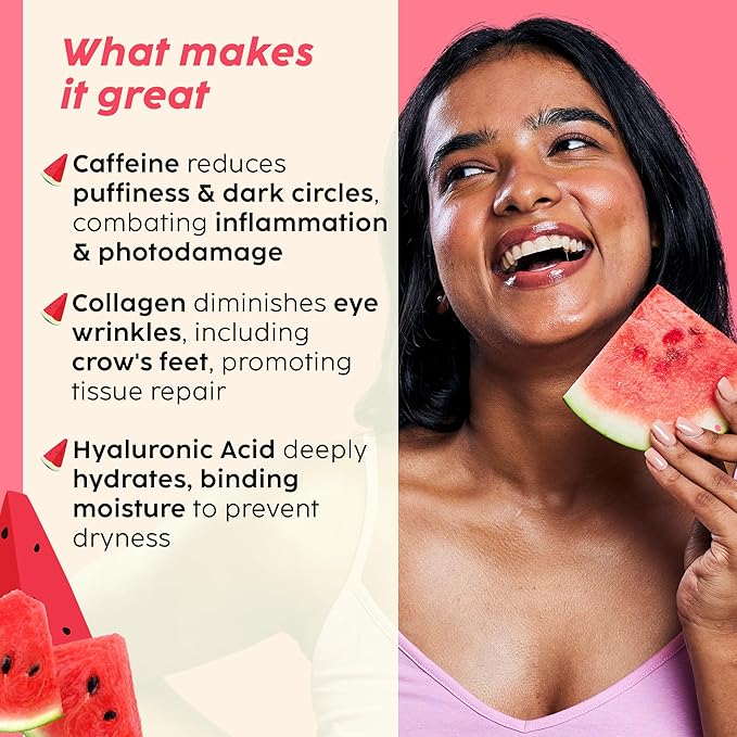 Watermelon hydrogel eye patches to de-puff & revive under-eye area instantly | 28 patches - Image 4