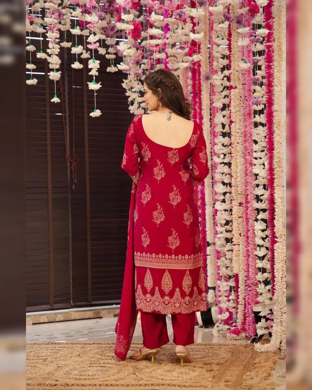 Elegant Simmer Ethnic Wear Set with Dupatta - Image 9