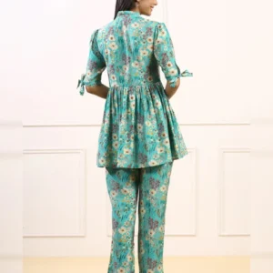 Boho Chic: Multi-Color Printed Top and Palazzo Co-ord Set