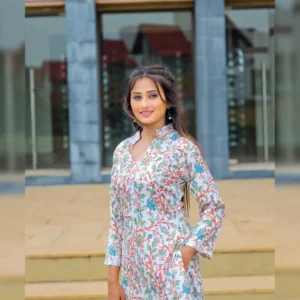 Blossom Fusion: Printed Top and Palazzo Co-ord Set