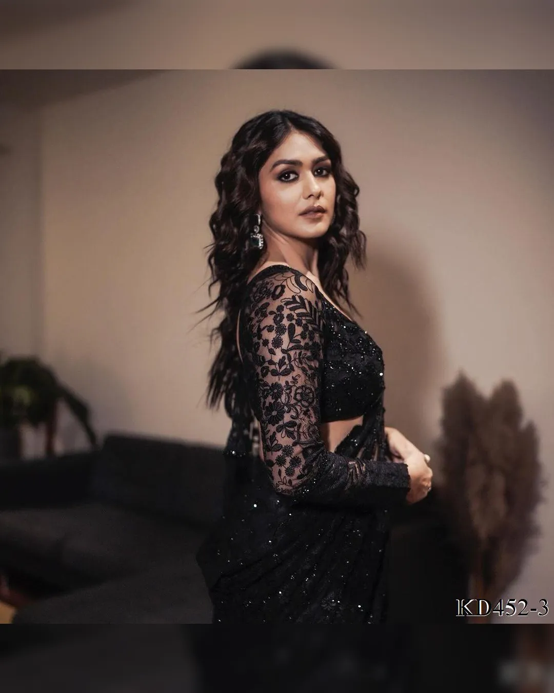 Sparkling Sequin Symphony: Soft Net Saree with Intricate Thread Work - Image 6