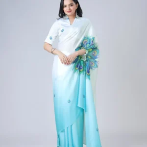 New Designer Freehand Ready-to-Wear Luxurious Georgette Silk Saree – 1 Minute Drape