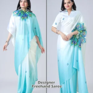 New Designer Freehand Ready-to-Wear Luxurious Georgette Silk Saree – 1 Minute Drape