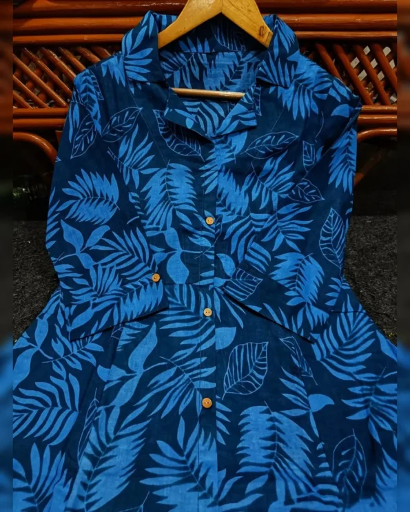 Premium Cotton Printed Fit & Flare Dress - Image 4
