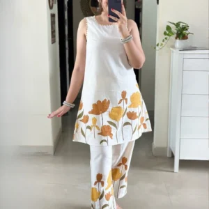 Premium Printed Cotton Flex Kurti & Pant Set