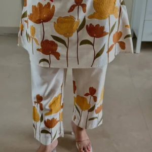 Premium Printed Cotton Flex Kurti & Pant Set