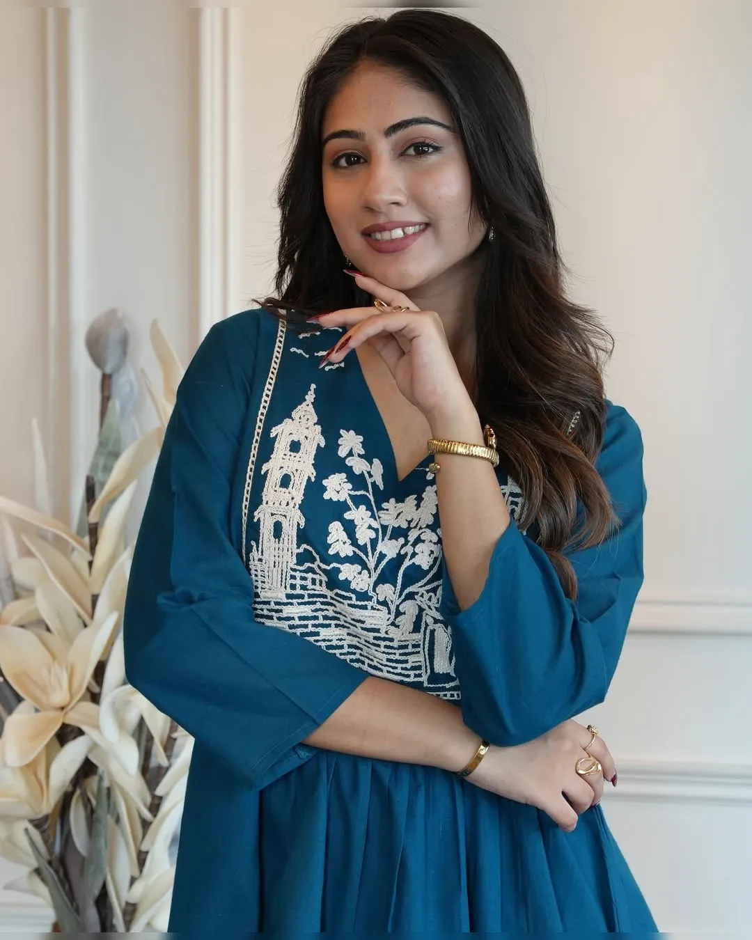 Premium Rayon Top & Plazo Co-ord Set with Heavy Embroidery Yoke - Image 7