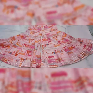 Muslin Short Kurti, Sharara & Chanderi Dupatta Set with Foil Digital Print & Handwork
