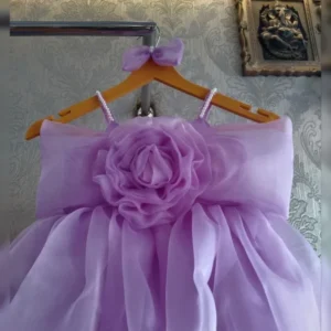Exquisite Heavy Organza Gown with Double Flair and Flora