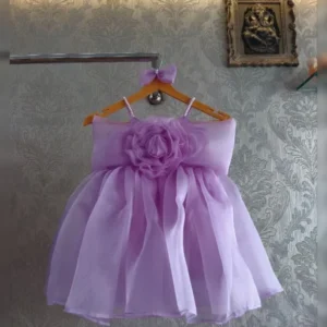 Exquisite Heavy Organza Gown with Double Flair and Flora