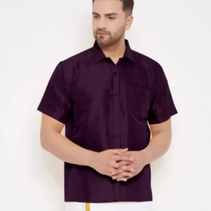 Premium Silk Half-Sleeve Shirt – Effortless Elegance for Every Occasion
