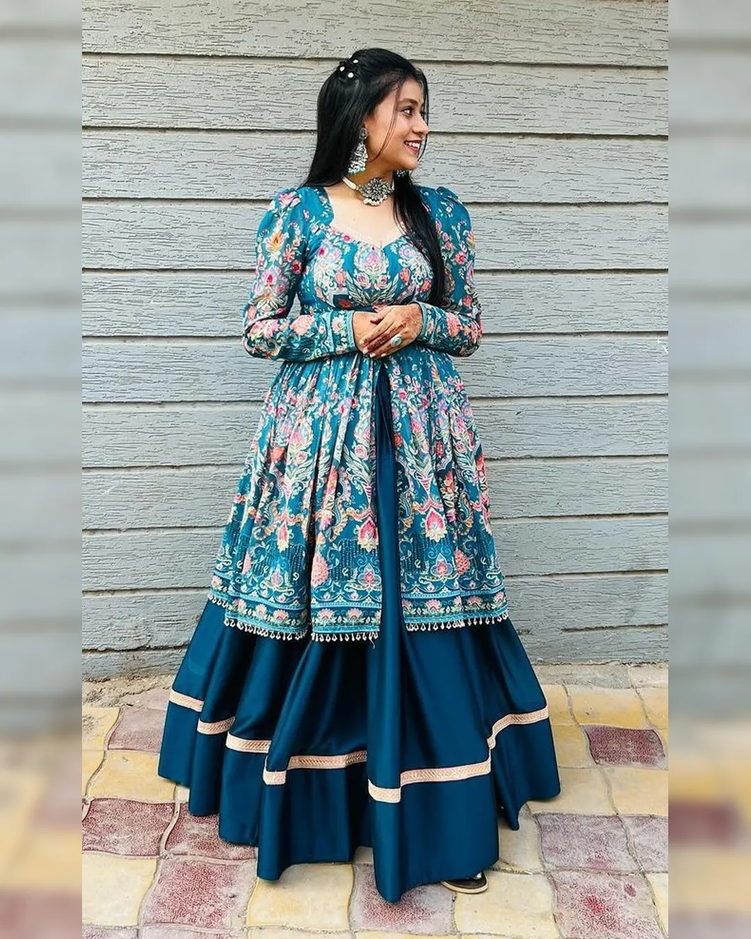 Stunning Lehenga and Top Set with Fiyona Silk Lehenga and Rayon Top