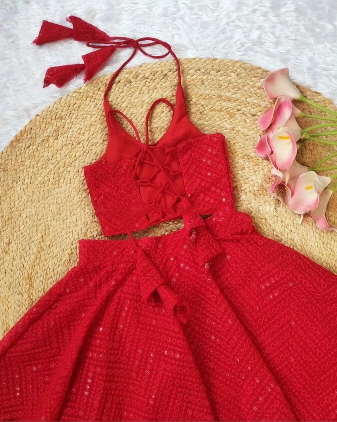 Lehenga Choli with Beautiful Sequence Work for Kids - Image 3