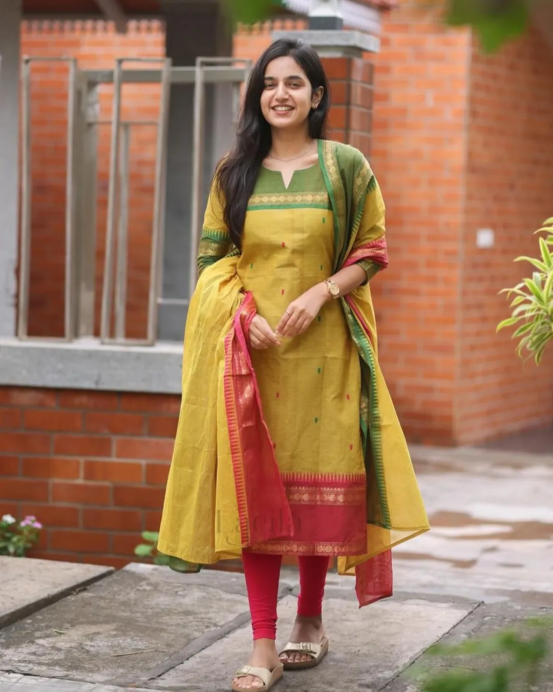 Kanchi Cotton South-Inspired Three – Piece Suit Set