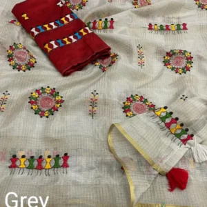 Exquisite Manipuri Kota Chex Saree with Zari Pattu Weaving Border