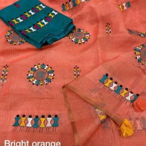 Exquisite Manipuri Kota Chex Saree with Zari Pattu Weaving Border