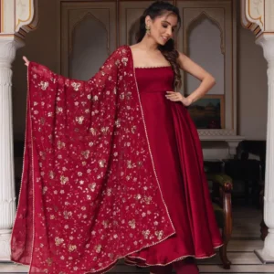 Exquisite Designer Party Wear Gown Set