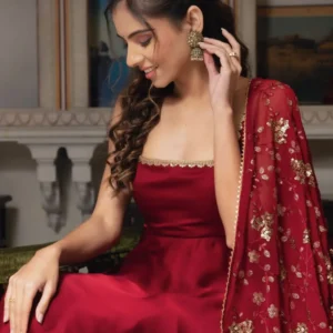 Exquisite Designer Party Wear Gown Set