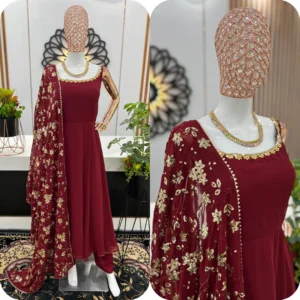 Exquisite Designer Party Wear Gown Set
