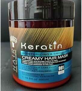 Keratin Moisturizing & Smooth Yellow Creamy Hair Mask Treatment Cream 500ml