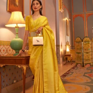 Elegant Kanjivaram Satin Silk Saree with Zari Shine Weaving