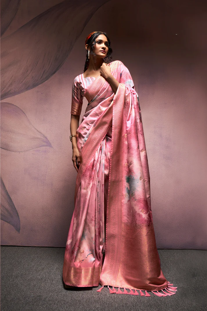Handloom Harmony Soft Silk Saree with Elegant Weaving - Image 9