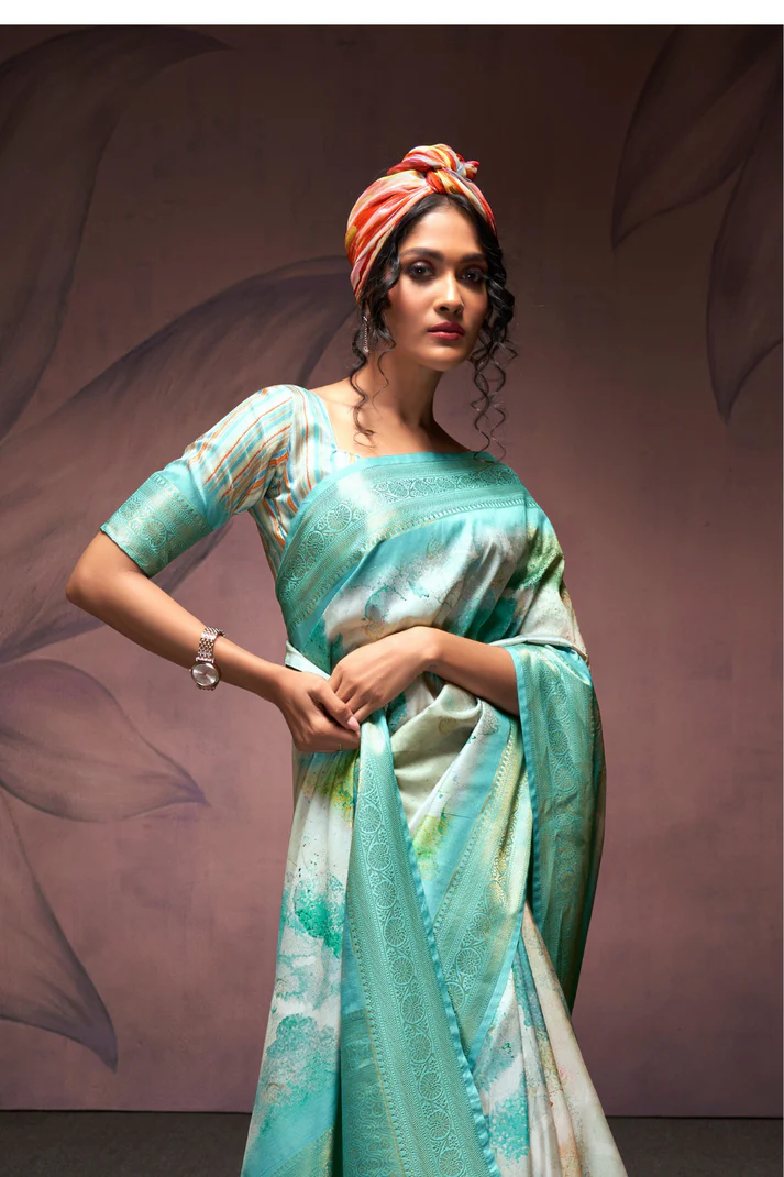 Handloom Harmony Soft Silk Saree with Elegant Weaving - Image 11