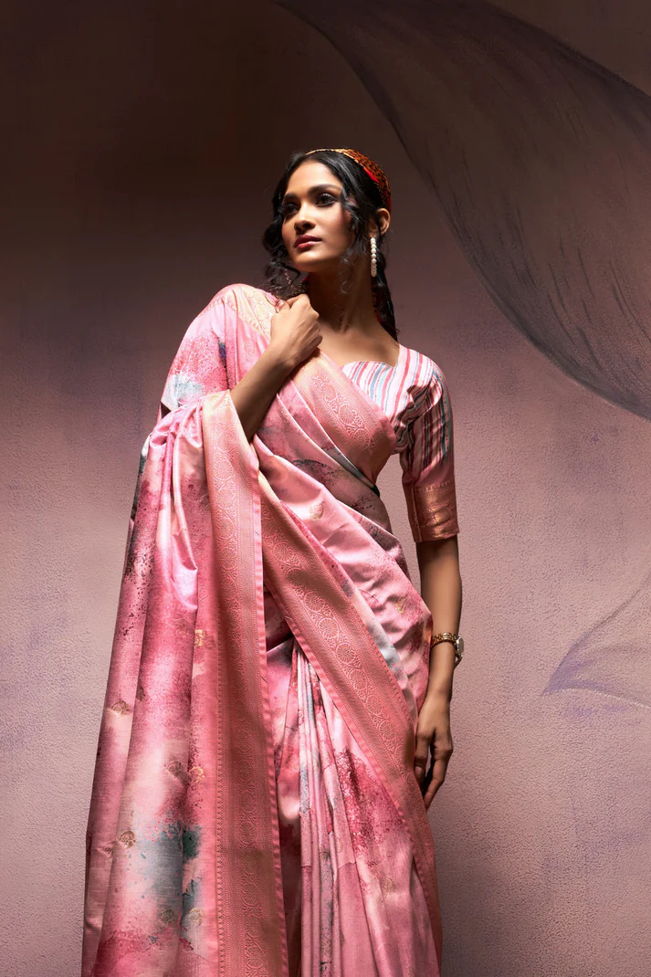 Handloom Harmony Soft Silk Saree with Elegant Weaving - Image 13