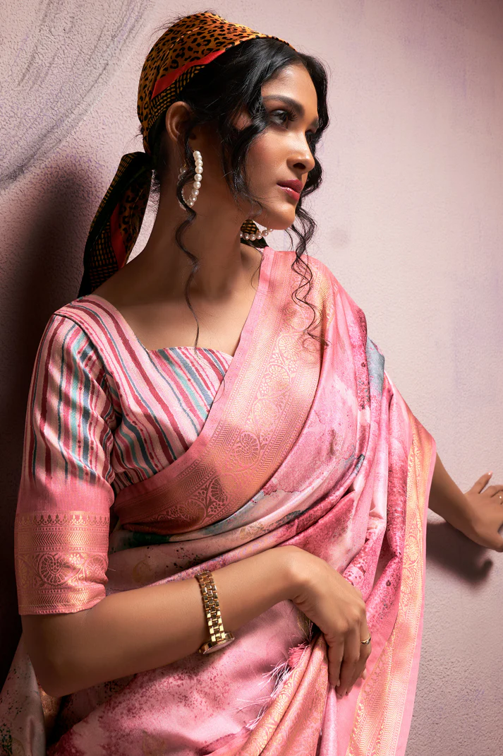 Handloom Harmony Soft Silk Saree with Elegant Weaving - Image 17