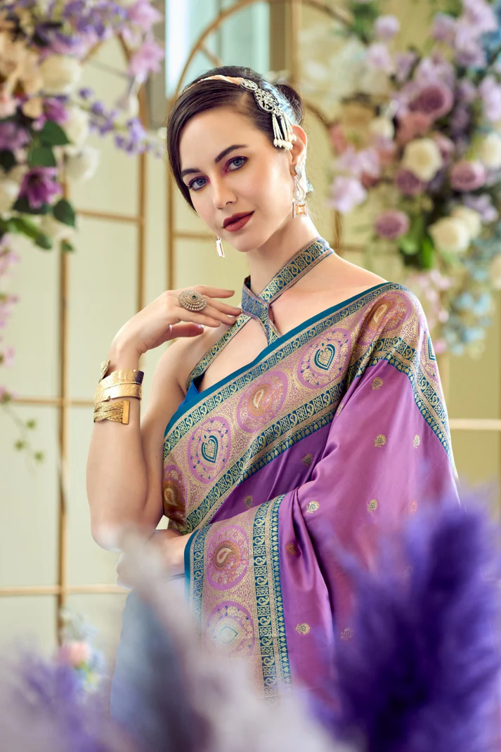 Pure Soft Banarasi Silk Saree A Royal Drape of Tradition - Image 12