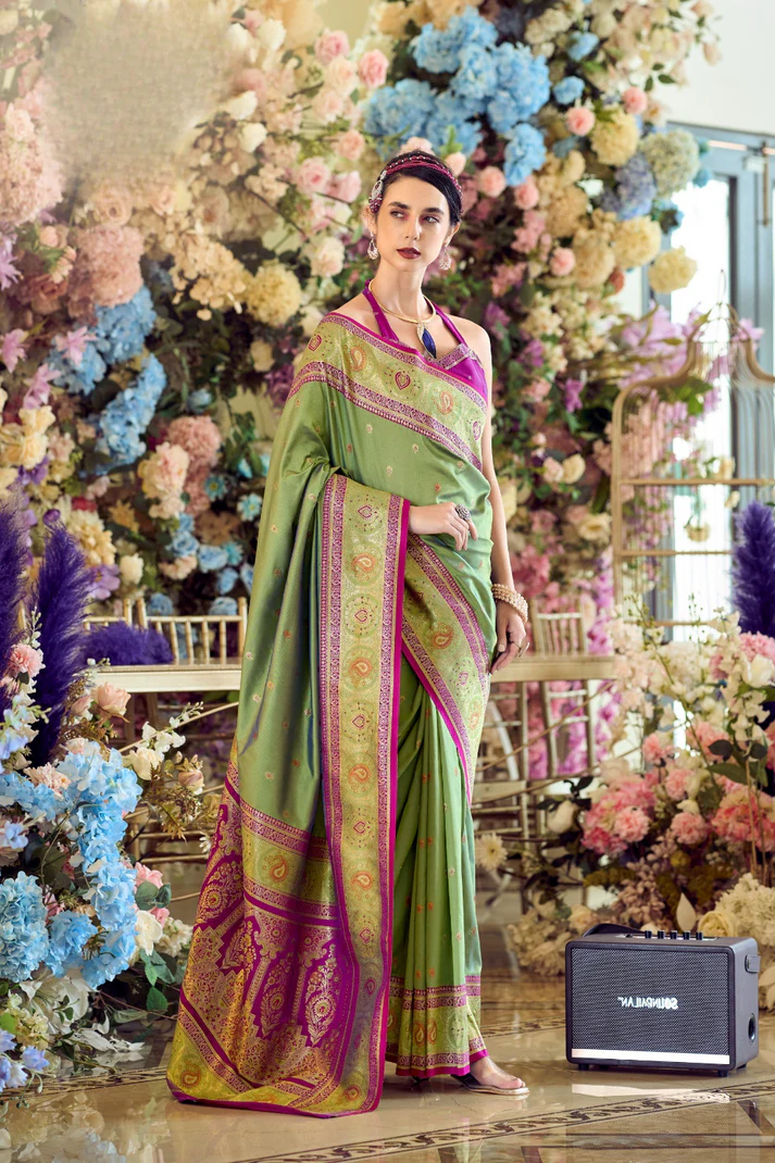 Pure Soft Banarasi Silk Saree A Royal Drape of Tradition - Image 16