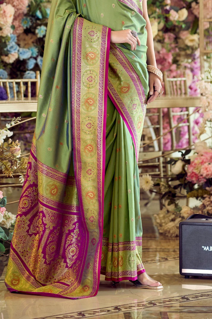 Pure Soft Banarasi Silk Saree A Royal Drape of Tradition - Image 17