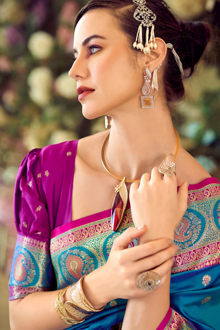 Pure Soft Banarasi Silk Saree A Royal Drape of Tradition - Image 22