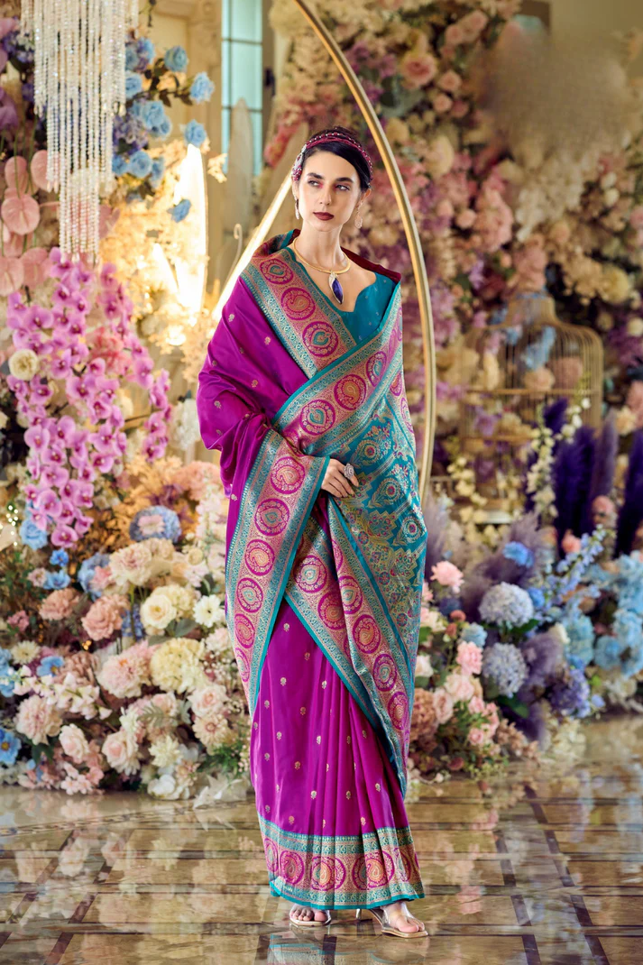Pure Soft Banarasi Silk Saree A Royal Drape of Tradition - Image 4