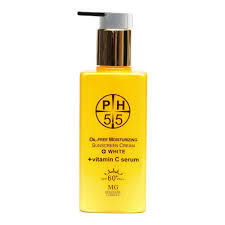 MG Goldline pH 5.5 Oil Free Moisturizing Sunscreen Cream + Vitamin C serum SPF60+ PA++