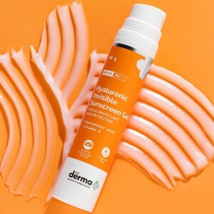 The Derma Co Hyaluronic Invisible Sunscreen Gel with Hyaluronic Acid & Vitamin E 50 gm