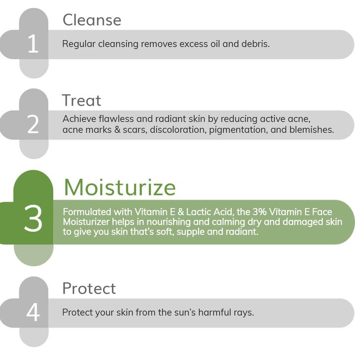 3% Vitamin E Face Moisturizer With Vitamin E & Lactic Acid - 100g - Image 8