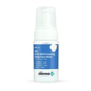 The derma co AHA + BHA FOAMING FACIAL CLEANSER 100ML